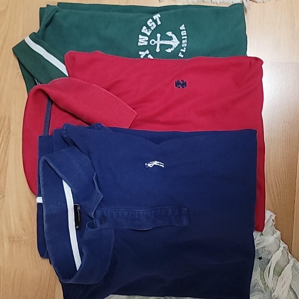 3 polo shirts